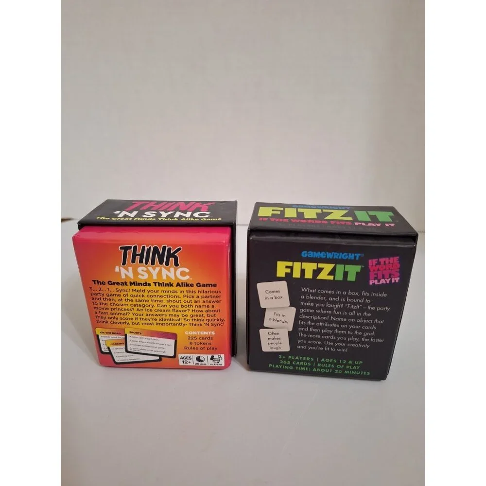 Fitzit & Think N Sync Card Game 2012 Gamewright - Complete‎